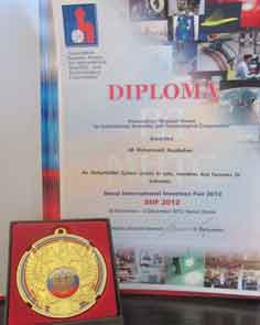 کسب جایزه ویژه و دیپلم افتخار سازمان همکاریهای علمی بین المللی روسیه توسط صنایع رباتیک روبوفا